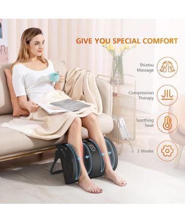 Snailax Shiatsu Foot Massager with Heat | Electric Leg & Calf Massage Device for Pain Relief | Perfect Gift for Men Fathers & Women - Black - Buy Online on GoSupps.com