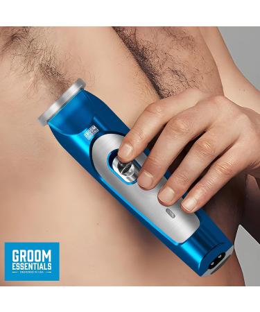 Groom Essentials Rechargeable Hair & Beard Trimmer for Men | Pro Clipper & Travel Kit with 3 Guides | Mustache & Face Razor - Buy Online on GoSupps.com