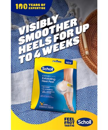 Scholl ExpertCare Exfoliating Heel Peel Foot Mask - Visibly Softer Heels - 1 Pair - Buy Online on GoSupps.com