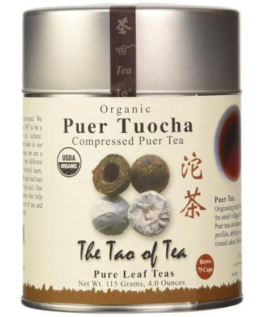 The Tao of Tea Organic Compressed Puer Tea Puer Tuocha 4.0 oz (85 g)