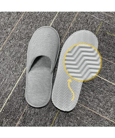 5 Pairs Disposable Slippers White Non-Slip Closed Toe Slippers Shoes Comfortable Waffle Adult Slippers for Spa Guest Travel Hotel Nail Salon One Size Light Grey - Buy Online on GoSupps.com