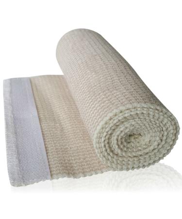 Elastic Bandage Wrap 2 Pack By HGP - Long Compression Bandage With Touch Closure At Both Ends - Extra Wide 6inch X 15 Foot - Precise Compression Wraps Lower Legs Knee Ankle or Chest With No Clips - Buy Online on GoSupps.com