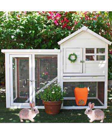 Rabbit Hay Feeder Bag Cute Carrot Guinea Pig Hay Dispenser Hanging Hay Feeder Sack Storage Pouch for Small Animals Chinchilla Bunny Hamster - Buy Online on GoSupps.com