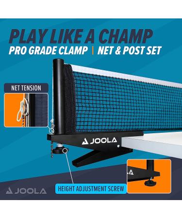 JOOLA Premium 72 Regulation Size Table Tennis Net and Post Set - Portable Spring Clamp, Black - Buy Online on GoSupps.com