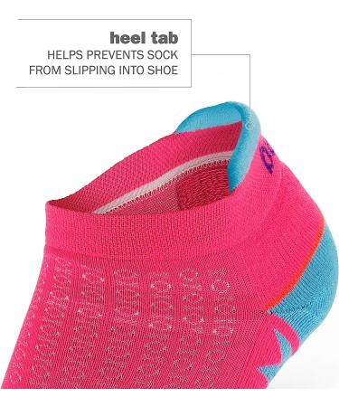 Enduro Arch Support Running Socks for Women - Medium Bright Lilac/Neon Aqua (1 Pair) - Buy Online on GoSupps.com