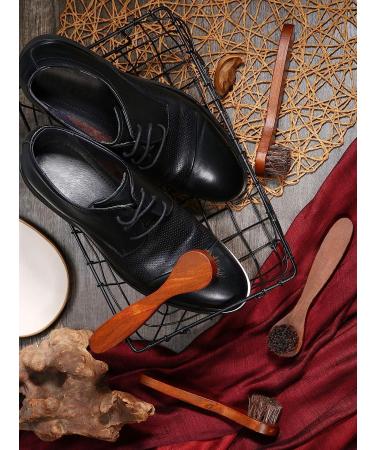 3-Piece Horsehair Shoe Polish Brushes - Brown Care Clean Daubers Applicators - Buy Online on GoSupps.com