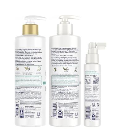 Dove Hair Therapy Regimen for Dry Scalp - Shampoo, Conditioner, Leave-On Scalp Treatment - Vitamin B3 - 3 Count - Buy Online on GoSupps.com