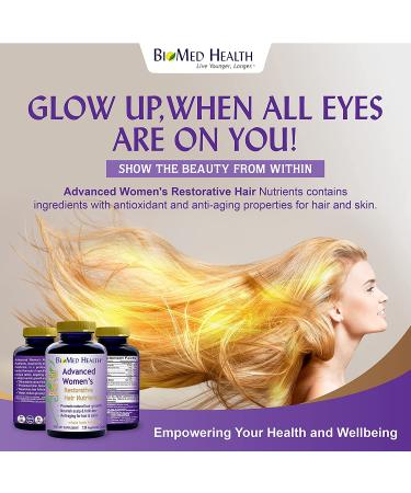BioMed Health Hair Growth Vitamins for Women - 120ct | Promote Regrowth & Anti-Gray - Buy Online on GoSupps.com