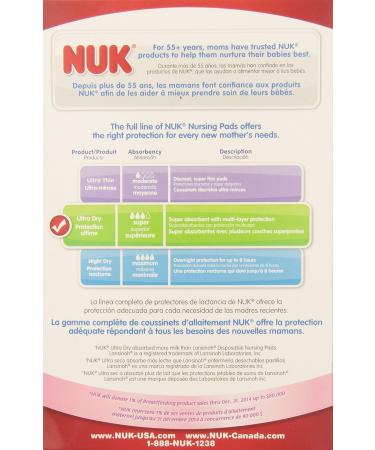 NUK Ultra Dry Disposable Nursing Pads - 50ct | Comfortable & Leak-Proof | International Shipping Available - Buy Online on GoSupps.com