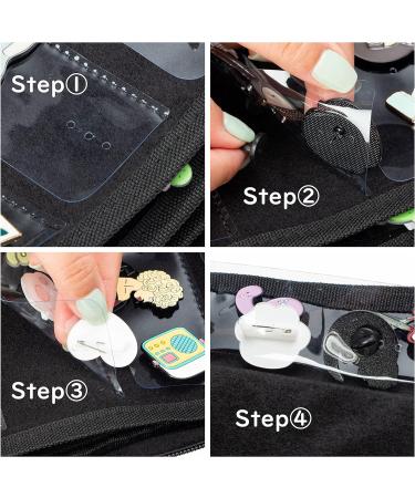 Large Portable Travel Brooch Pin Carrying Case - Black Organizer for 250 Pins, 2 Zipper Pockets, Display Bag - Enamel Lapel Pin Storage - Buy Online on GoSupps.com