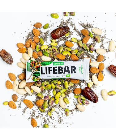 Lifefood Lifebar Energy Seal - 15 Pack Vegan Sports Bars (Chia Pistachio) - RAW Organic Gluten-Free Lactose-Free No Added Sugar - Buy Online on GoSupps.com