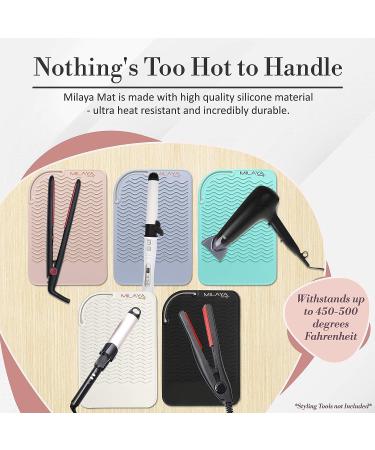 Milaya Beauty Large Silicone Styling Station Mat - Heat Resistant for Hair Irons, Curling Irons & Straighteners | Perfect for Hair Tools, Salon Stylists & Home Use - Buy Online on GoSupps.com