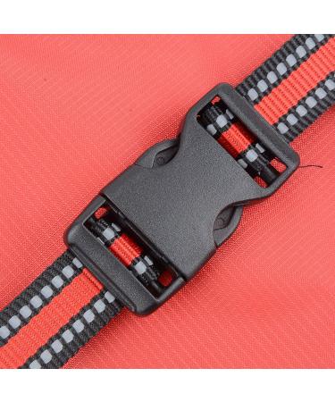 Ranphy Waterproof Dog Jacket for Medium & Large Dogs - Reflective Breathable Ultra-Light Rain Cover with Abdominal Protection | Red & Black 6XL (80cm Breast Size) - Buy Online on GoSupps.com