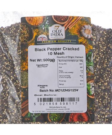 Old India Black Pepper Cracked 10 Mesh 500g - Premium Quality Spice (Pack of 1) - Buy Online on GoSupps.com