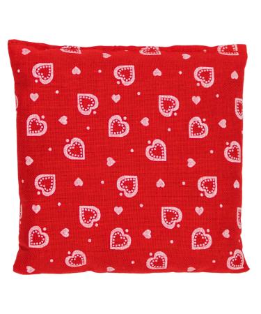 St. John's Kernel Pillow 12x12cm Hearts-Red | Heat Pillow & Cold Pillow | Grain Pillow