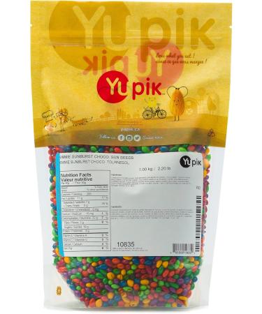 Yupik Kimmie Sunbursts Colorful Chocolaty Sunflower Seeds 1 kg Gluten-Free Kosher Sunflower Seeds in Chocolaty Candy Coating Source of Fiber Delicious Snack Ideal for Parties Baking & Gifts 1 kg (Pack of 1) - Buy Online on GoSupps.com