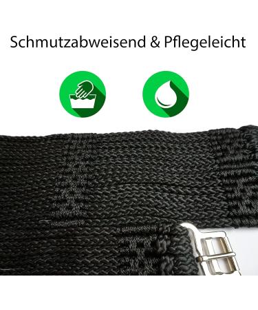 Schnure Belt Horse: 90-140cm Saddle Strap for Optimal Pressure Distribution & Movement | 110cm Black Saddle Belt - Buy Online on GoSupps.com