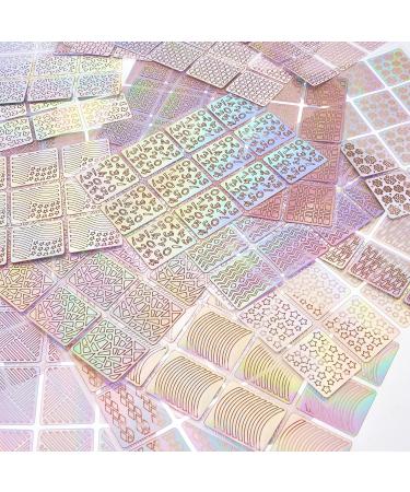 288 Piece Nail Vinyl Stencils & Decoration Stickers Set - 24 Sheets - Buy Online on GoSupps.com