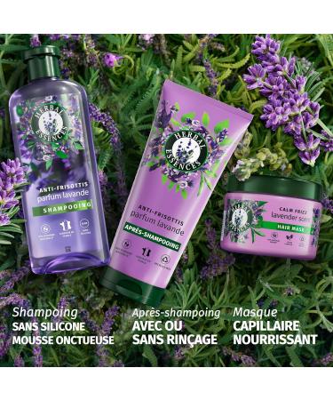 Herbal Essences Anti-Frizz Shampoo Lavender Scent 250ml Cleanses Nourishes & Smoothes Frizzy Hair Naturally Derived Ingredients Silicone Free Vegan & Cruelty Free - Buy Online on GoSupps.com
