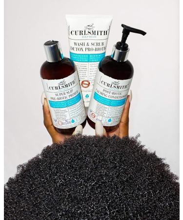 CURLSMITH Clarifying Wash Day Bundle: Pre-Biotic Primer, Wash & Scrub Detox with Pro-Biotic Conditioner - Buy Online on GoSupps.com