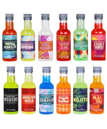 Thoughtfully Gifts Global Cocktail Mixers - 12 Pack (2.3 Oz Each) | Craft Cocktails at Home - Buy Online on GoSupps.com
