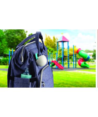 Melii Grey & Pink Pacifier Pod with Carabiner Clip - Pacifier Storage Container - Buy Online on GoSupps.com