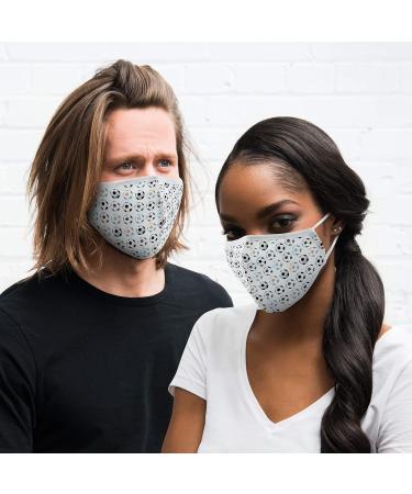 Weddingstar 3 Pack Washable Cloth Face Mask Reusable and Adjustable with Filter Pocket 1 count (Pack of 3) Soccer - Buy Online on GoSupps.com