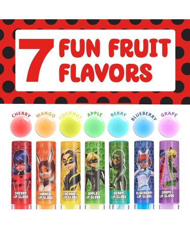 Buy Miraculous 7pc Lip Gloss Set | Zag Heroez Collection - Fruity Flavors & Precision Applicator - International Shipping Available - Buy Online on GoSupps.com