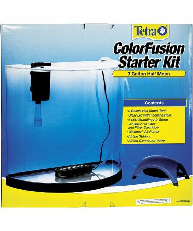 Tetra ColorFusion 3 Gallon Half-Moon Aquarium Kit with Bubbler & Color-Changing Light - Buy Online on GoSupps.com