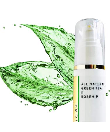 Revitalizing All Natural Botanical Face Serum | Hydrating Green Tea & Rosehip | Niacinamide & Hyaluronic Acid | Alcohol & Toxin-Free - Buy Online on GoSupps.com
