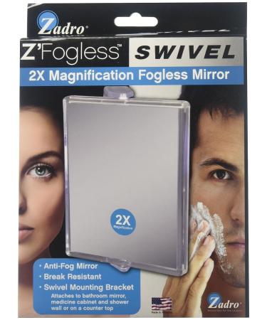 Zadro 2X Mag Z Fogless Swivel Shower Mirror - Dual Suction Cups - 6-Inch Clear Acrylic - 7 x 5.75 - ZM05 - Buy Online on GoSupps.com