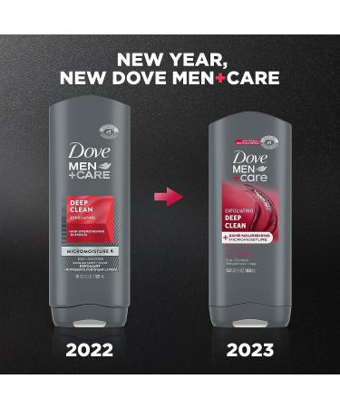Dove Men+Care Exfoliating Deep Clean Body and Face Wash 13.5 oz - Buy Online on GoSupps.com