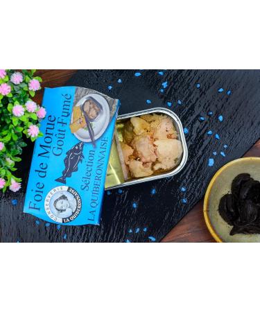 SMile FoodUnited DORSCHLEVER smoked 1 x 121 g preserved cans of La Quiberonnaise cod fish meat from Iceland caught in the North Atlantic perfect for sandwich filling potato dishes - Buy Online on GoSupps.com