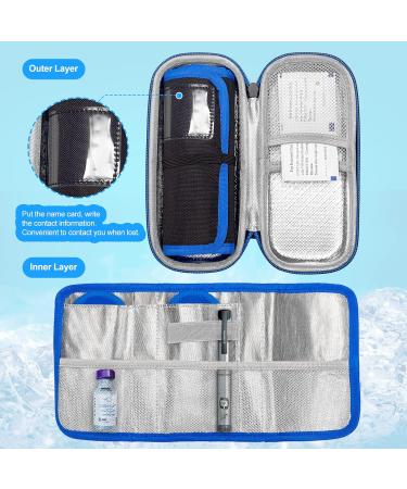 Bjabtan Insulin Pen Carrying Case & Cooler Travel Organizer - Black | Diabetic Supplies Medical Bag with Ice Packs - Buy Online on GoSupps.com