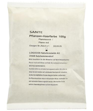 SANTE Natural Cosmetics Plant Hair Color Powder - Flame Red 100g | Eco-Friendly & Vegan Hair Dye - Buy Online on GoSupps.com