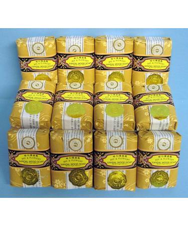 Sandalwood Soap Bars - Bee & Flower Brand | 12 Pack (2.65 oz Each) - Buy Internationally - Buy Online on GoSupps.com