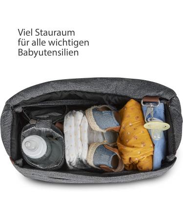 ABC Design Urban I Diaper Bag - Unisex Water-Repellent Baby Wrap Backpack with Diaper Pad & Stroller Hook - Multi-Functional Baby Bag in Asphalt - Buy Online on GoSupps.com