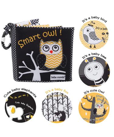 Newborn Baby Toys 0-6 Months Crinkle Cloth Books For Babies Infants  Tummy Time Mirror Toy High Contrast sensory Toys  Black White Baby Book 1 Year Old Stroller Car Toys 3-6 Months Boys Girls Gift-Owl - Buy Online on GoSupps.com