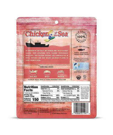 Chicken of the Sea Pink Salmon Skinless & Boneless 5oz Pouch, Pack of 12 - Buy Online on GoSupps.com
