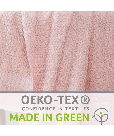 Trinity Collection 100% Cotton Towel Set - 6 Piece Light Pink | Soft & Absorbent Bath Towels, Hand Towels, Washcloths - Buy Online on GoSupps.com