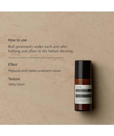 Aesop Roll-On Deodorant Pack of 2 | Alcohol-Free Vegan Herbal & Classic | Paraben-Free & Cruelty-Free Odour Reducer 1.69 oz - Buy Online on GoSupps.com