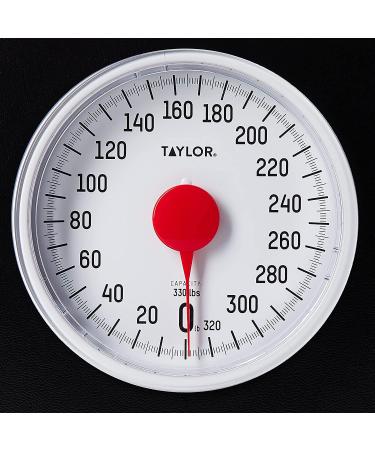 Taylor Analog Body Weight Scale - 330LB Capacity, Large Dial, Black Vinyl Mat Platform - Buy Online on GoSupps.com