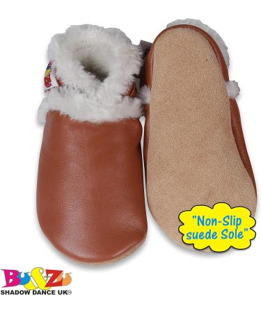SHADOW DANCE UK Baby Shoes | Soft Sole Toddler Shoes for Boys and Girls | New Born Leather Winter Booties - Size 31 Tanwinter (6-12 Months) - Buy Online on GoSupps.com