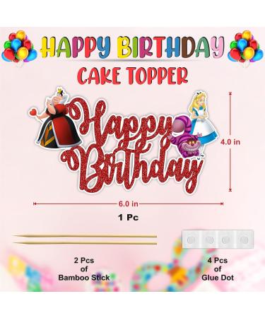 Seyal Alice in Wondrland Happy Birthday Cake Topper - Buy Online on GoSupps.com