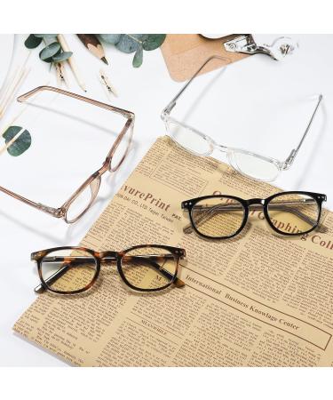 4 Pack Small Blue Light Blocking Reading Glasses for Women & Men - Spring Hinge Oval Readers in 147 Mixed Colors - 2.25x Magnification - Buy Online on GoSupps.com