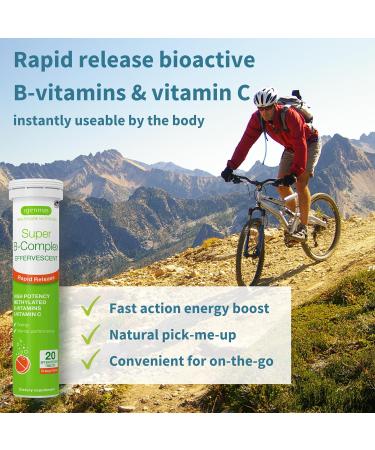 Super B-Complex & Effervescent Bundle for Fast Energy - 180 Sustained-Release Tablets + 20 Orange Flavor Effervescent Tablets | Igennus - Buy Online on GoSupps.com