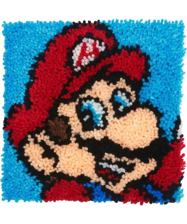 Nintendo Super Mario Brothers Latch Hook Kit for Beginners - 12 x 12 Multicolor - Buy Online on GoSupps.com