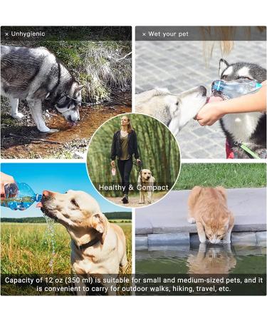 MAEXUS Dog Water Bottle | Portable Travel Bowl for Dogs | Leak Proof Puppy Dispenser | Outdoor Walking, Hiking | Food Grade | 12 Oz, Pink - Buy Online on GoSupps.com
