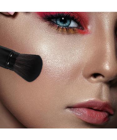 Premium Retractable Powder Brush for Liquid Blush & Highlighter | Portable Makeup Tool with Cover | Ideal Christmas Cosmetic Gift - Buy Online on GoSupps.com