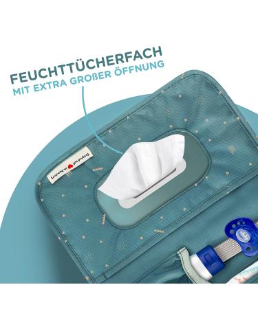 Buy Jubi Baby Diaper Bag with Changing Mat - Stylish Small Diaper Bag (Green-Blue) for On-the-Go Convenience | International Shipping Available - Buy Online on GoSupps.com